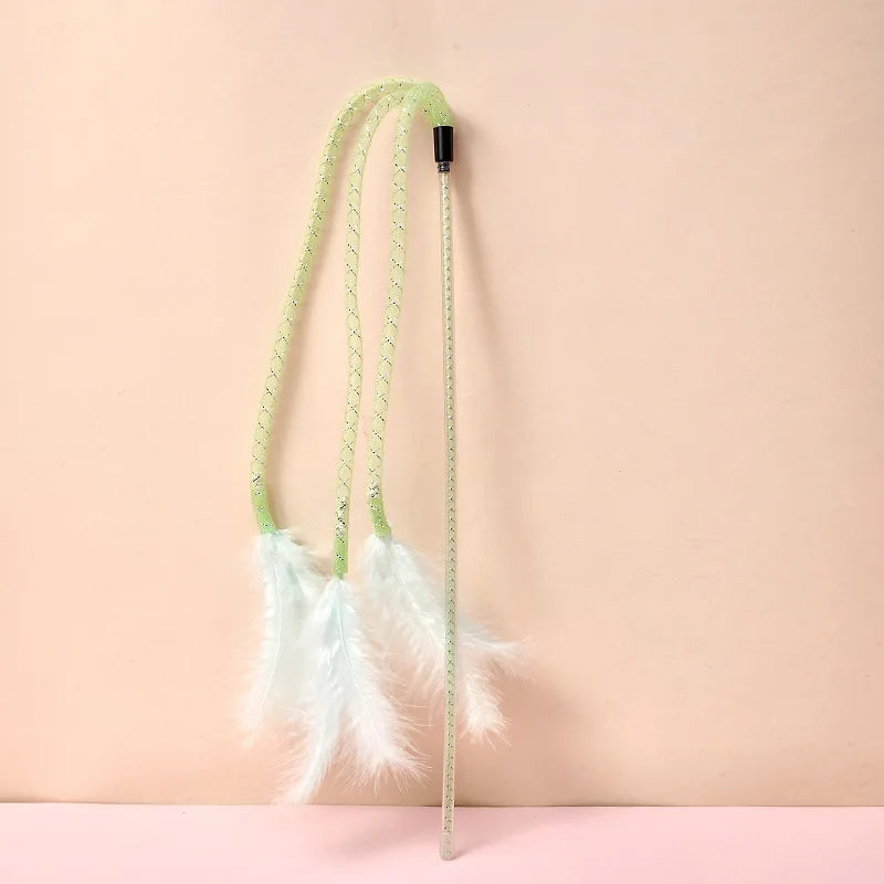 Interactive Feather Cat Teaser Stick