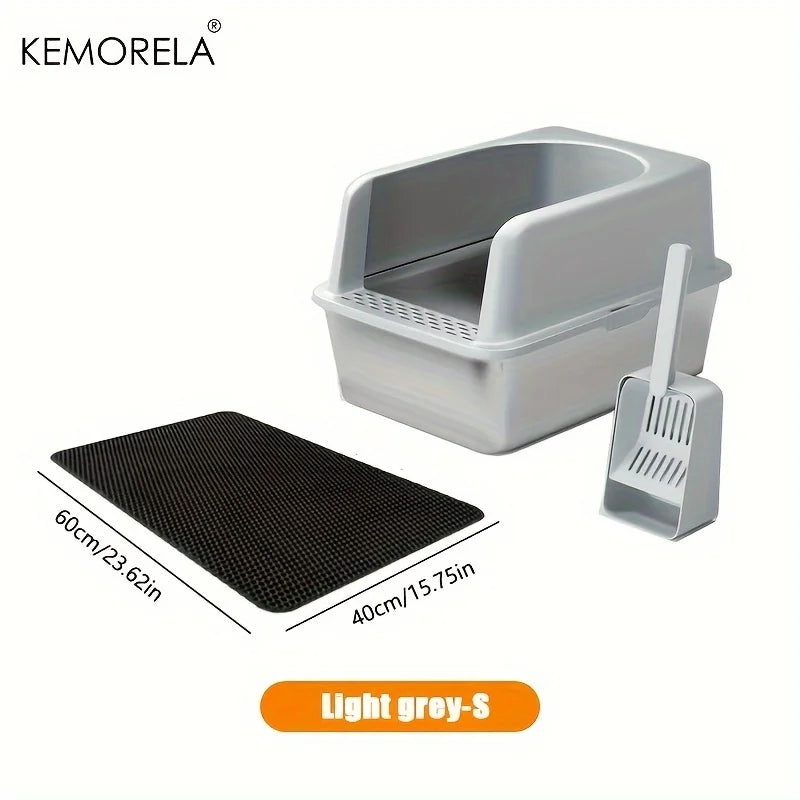 Stainless Steel Cat Litter Box Set