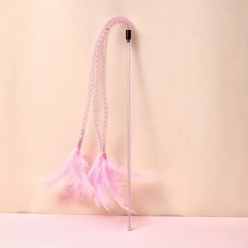 Interactive Feather Cat Teaser Stick