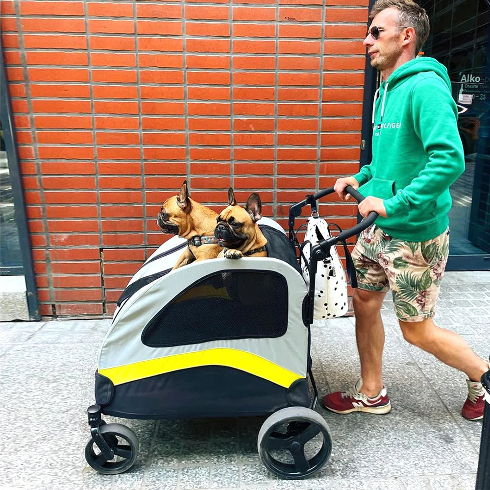 Premium 4-Wheel Foldable Pet Stroller