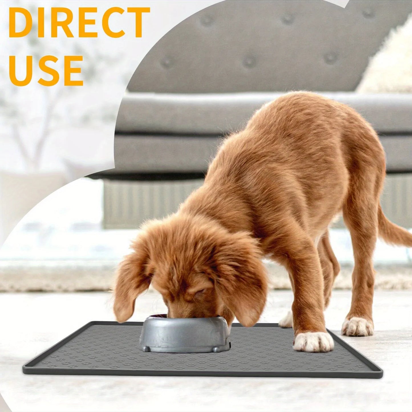 Silicone Paw Print Pet Feeding Mat