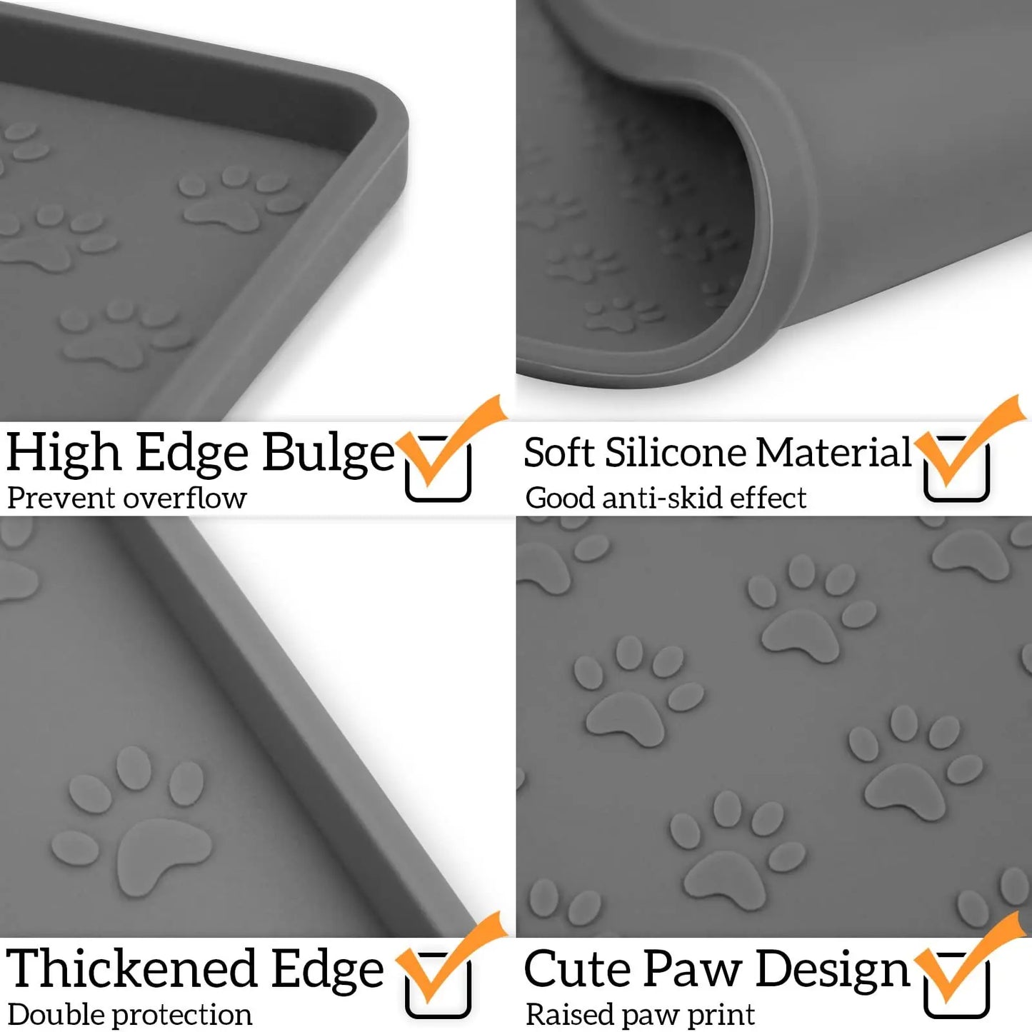Silicone Paw Print Pet Feeding Mat