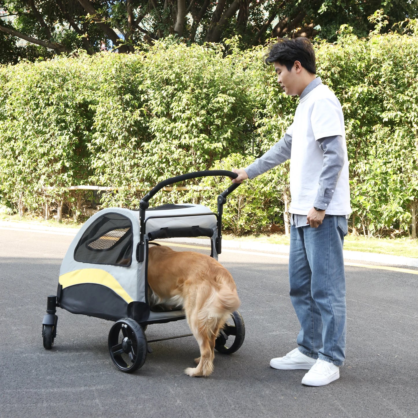 Foldable 4-Wheel Pet Stroller