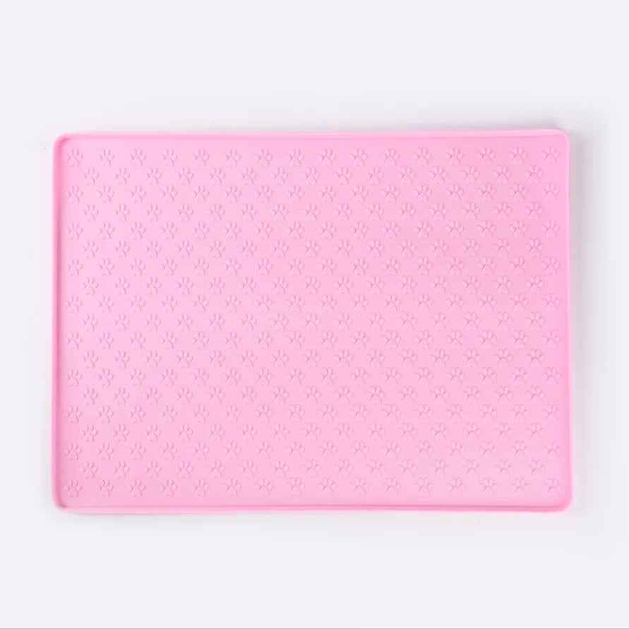 Silicone Paw Print Pet Feeding Mat