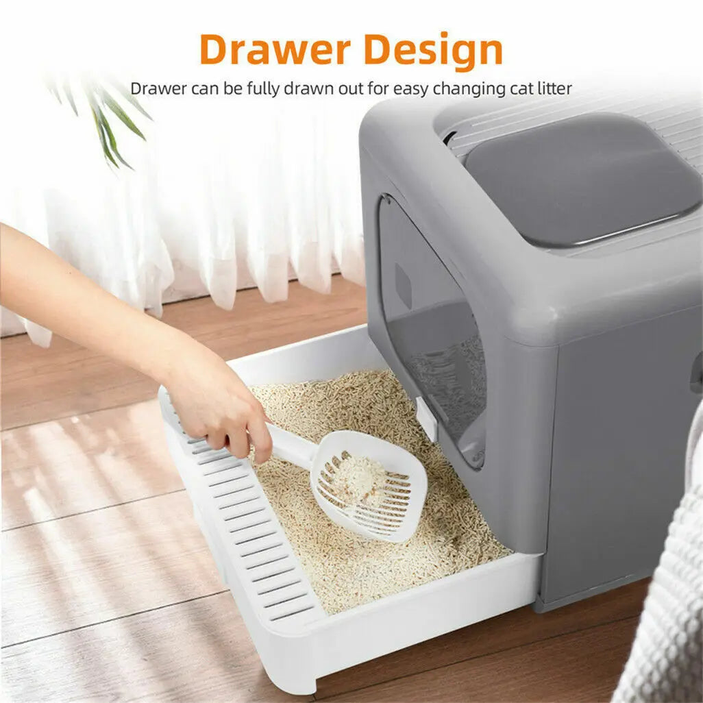 Foldable Enclosed Cat Litter Box