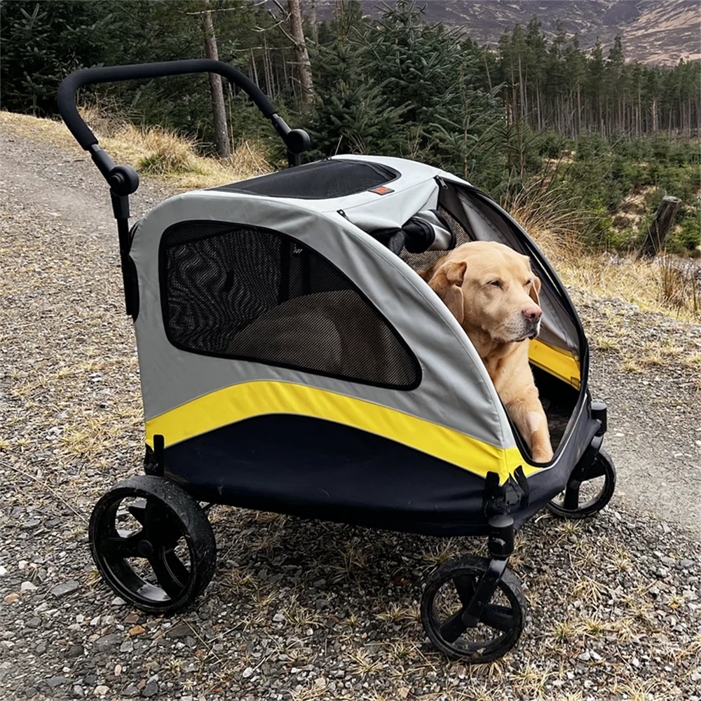 Premium 4-Wheel Foldable Pet Stroller