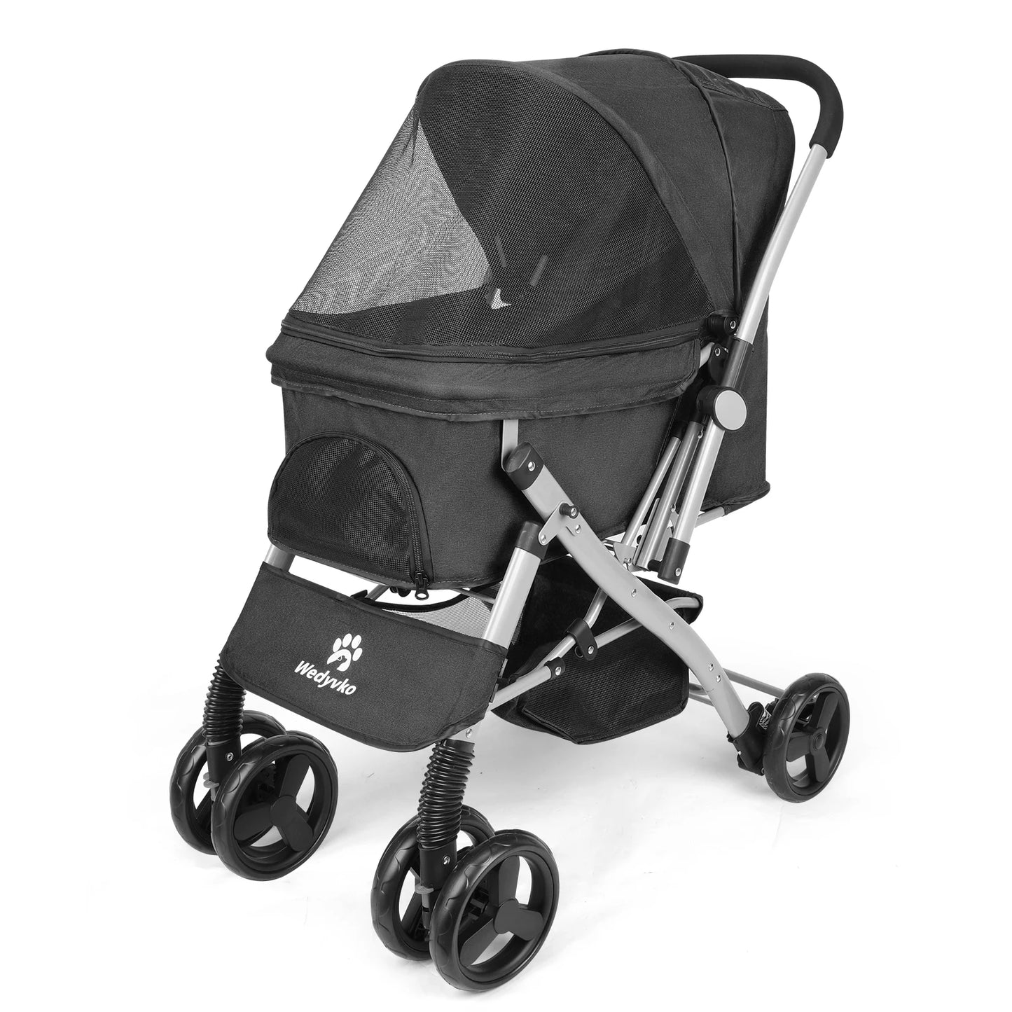 Foldable Pet Stroller with Carrier