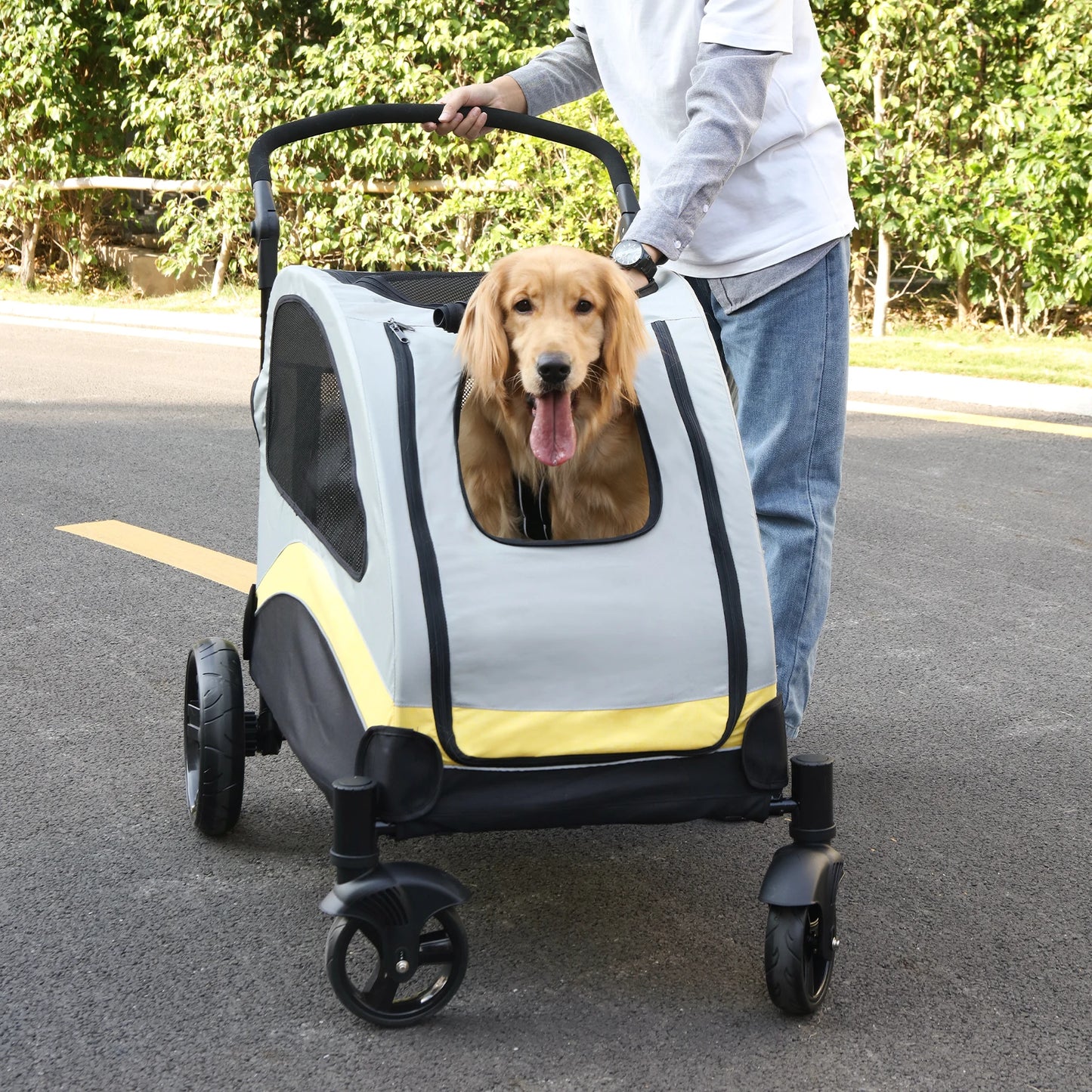 Foldable 4-Wheel Pet Stroller