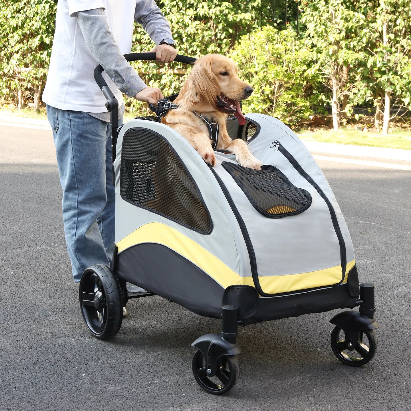Foldable 4-Wheel Pet Stroller