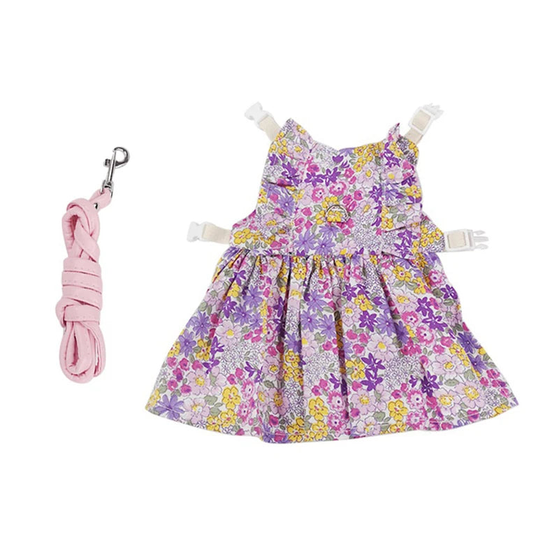 Cotton Rabbit Harness Dress & Leash