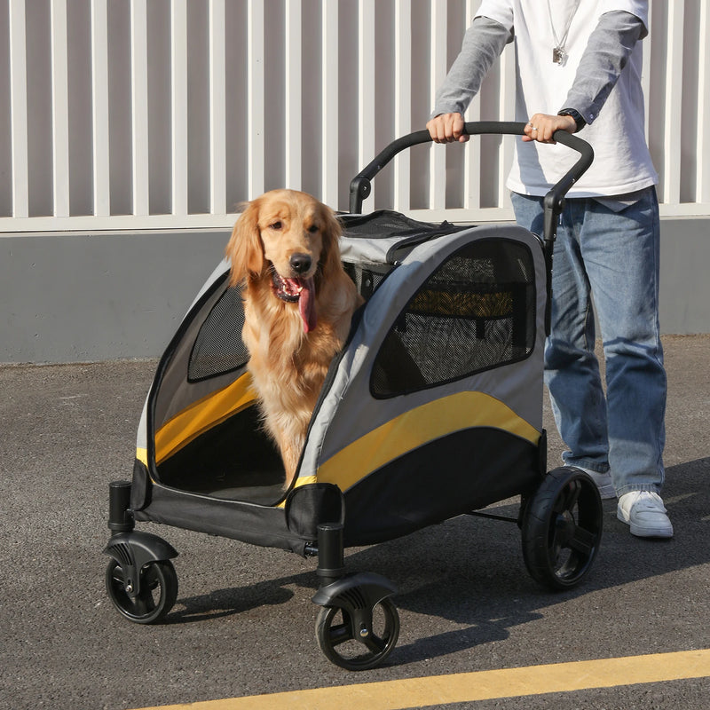 Foldable 4-Wheel Pet Stroller