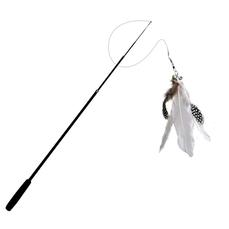 Extra Long Telescopic Cat Teaser Stick