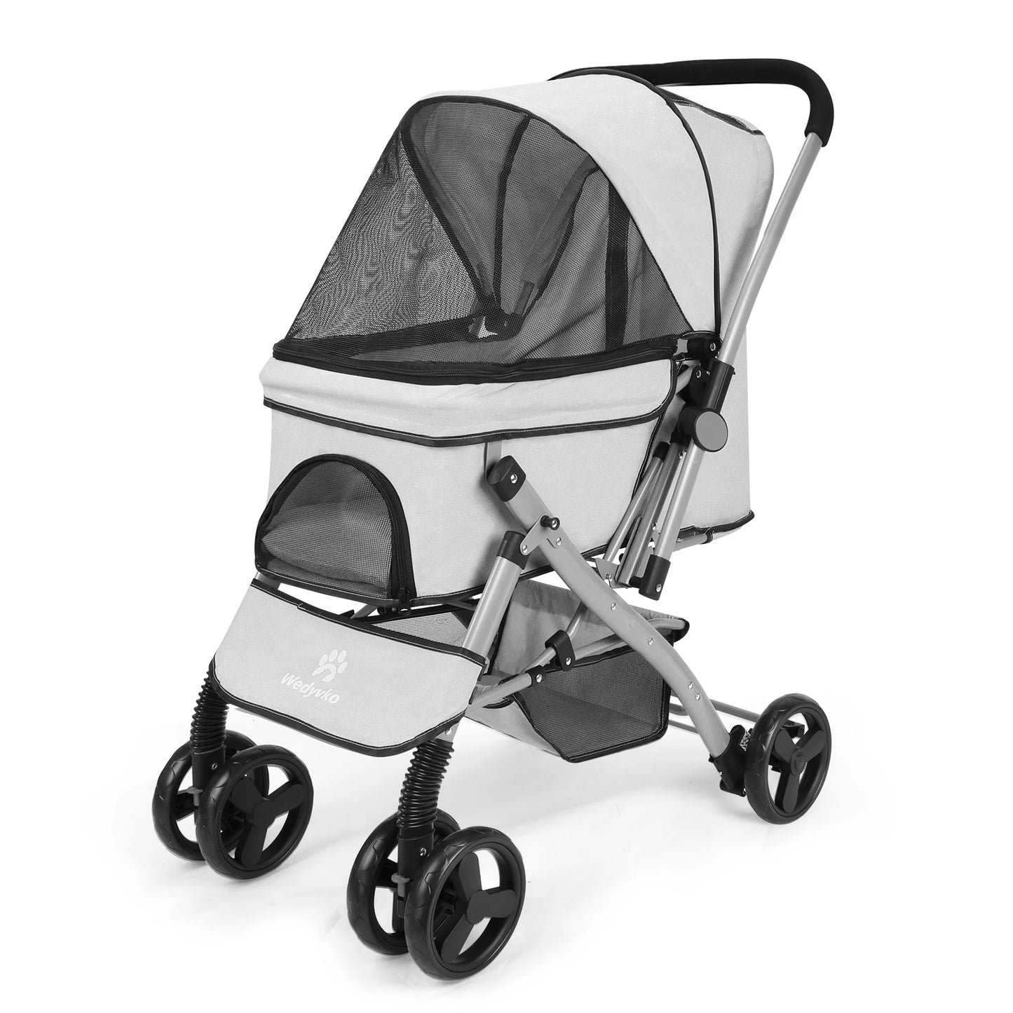 Foldable Pet Stroller with Carrier