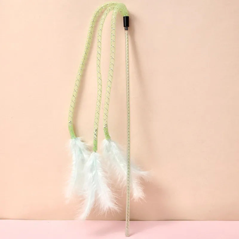 Interactive Feather Cat Teaser Stick