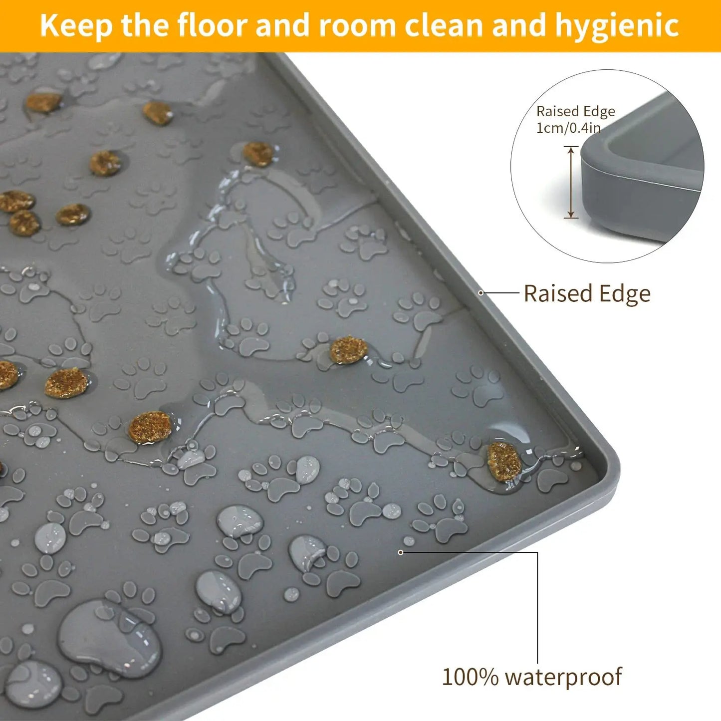Silicone Paw Print Pet Feeding Mat