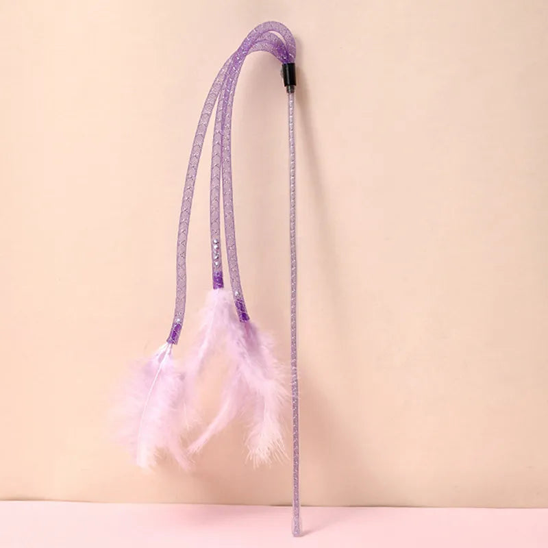 Interactive Feather Cat Teaser Stick