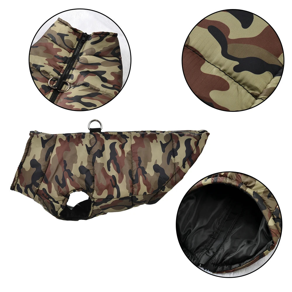 Waterproof Camouflage Winter Dog Coat
