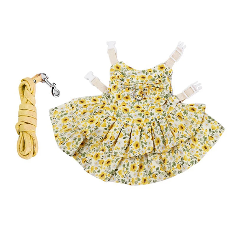 Cotton Rabbit Harness Dress & Leash