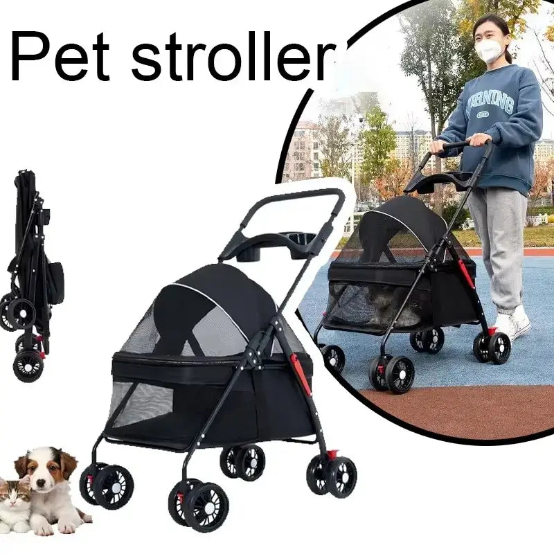 Foldable Small Pet Stroller