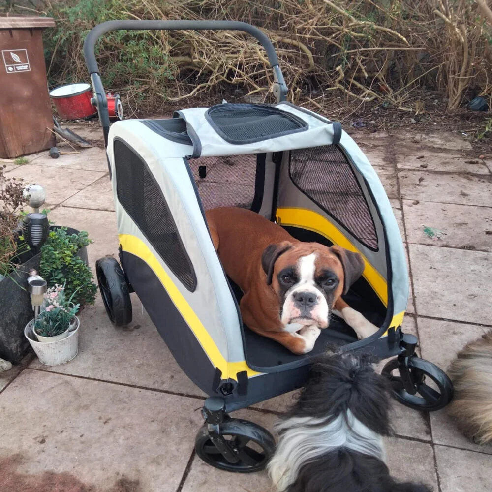 Premium 4-Wheel Foldable Pet Stroller