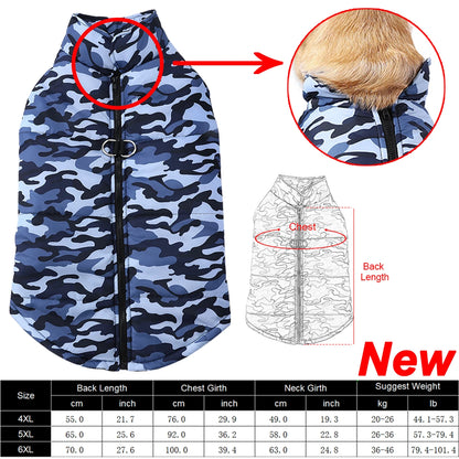 Waterproof Camouflage Winter Dog Coat