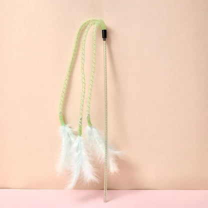 Interactive Feather Cat Teaser Stick