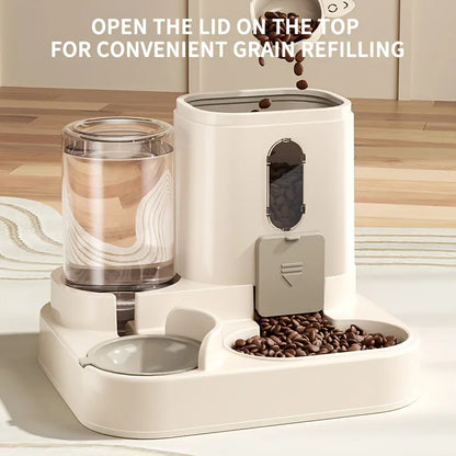 2-in-1 Cat Food & Water Dispenser