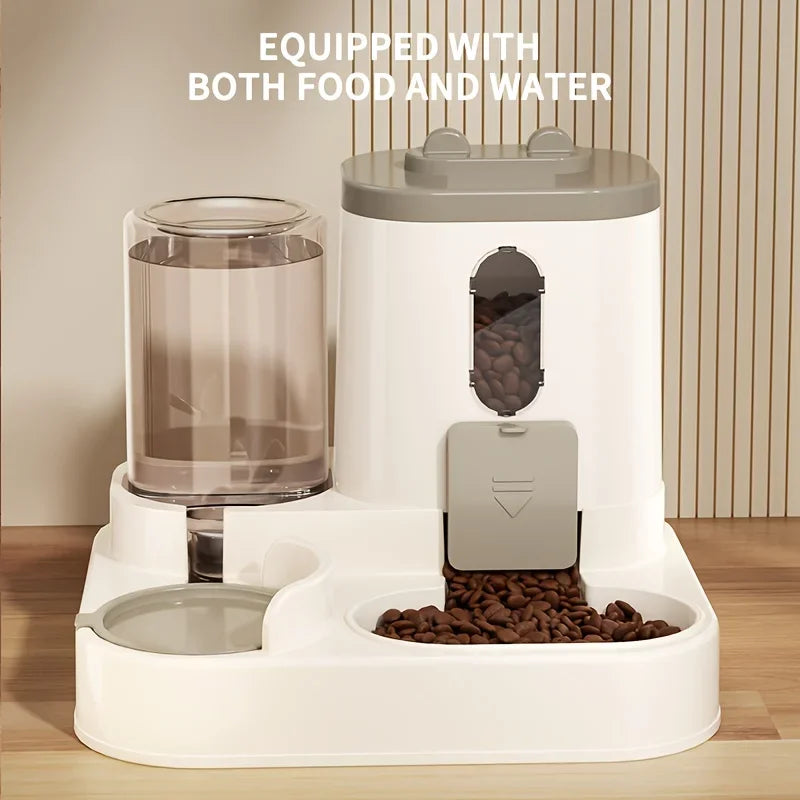2-in-1 Cat Food & Water Dispenser