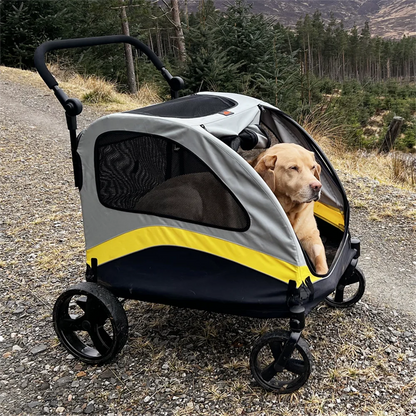 Premium 4-Wheel Foldable Pet Stroller