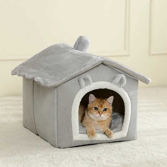 Foldable Washable Pet House Bed