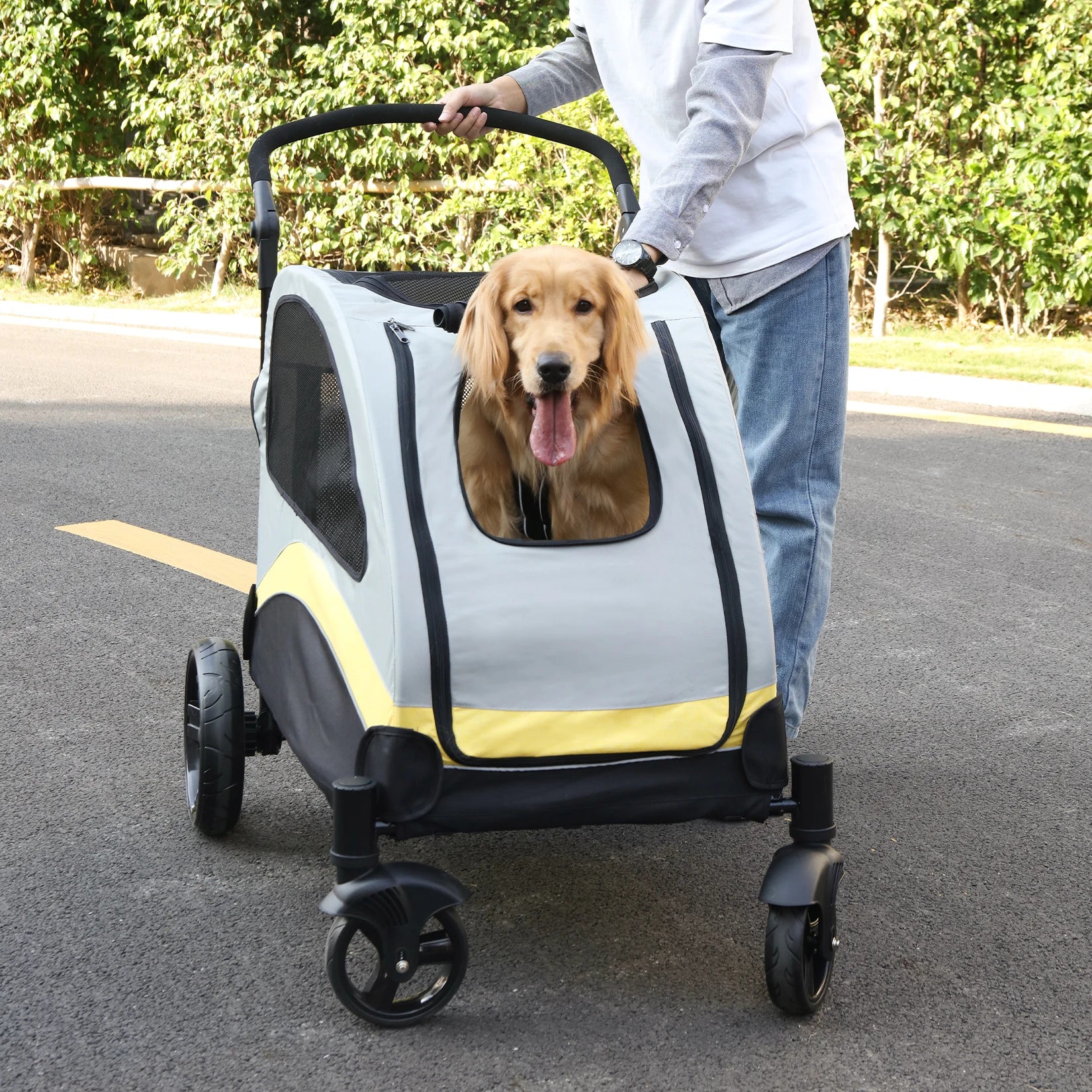 Foldable 4-Wheel Pet Stroller