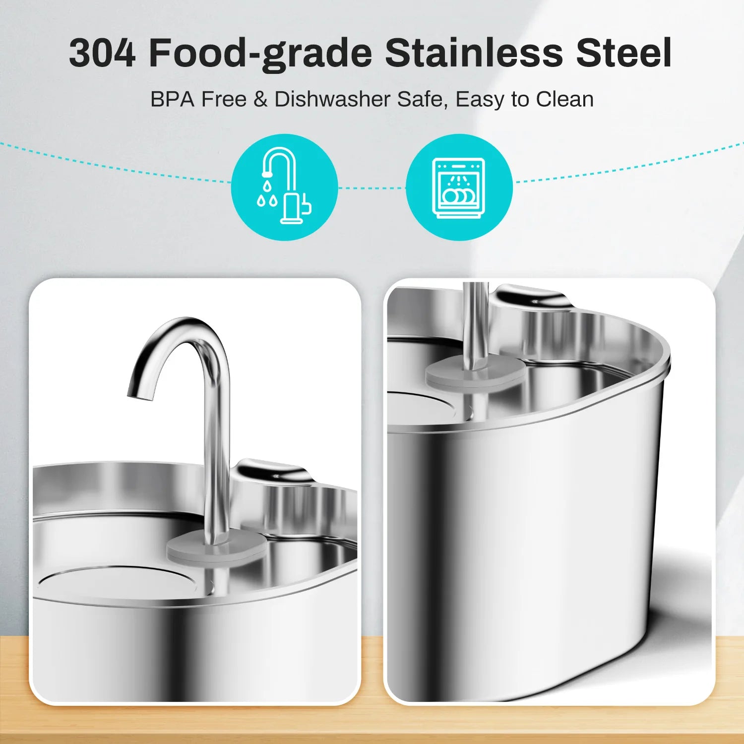 Stainless Steel Pet Water Fountain