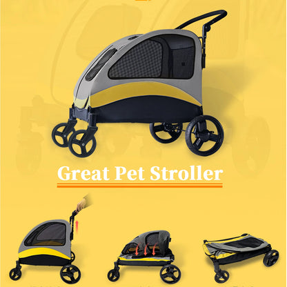 Foldable 4-Wheel Pet Stroller