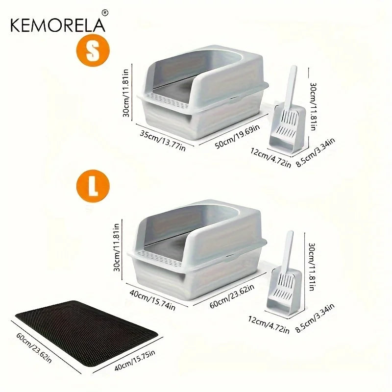 Stainless Steel Cat Litter Box Set
