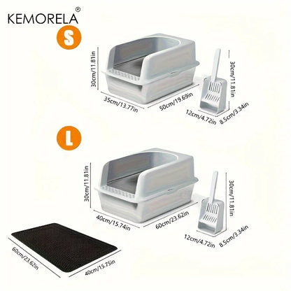 Stainless Steel Cat Litter Box Set