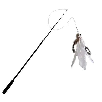 Extra Long Telescopic Cat Teaser Stick