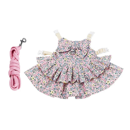 Cotton Rabbit Harness Dress & Leash