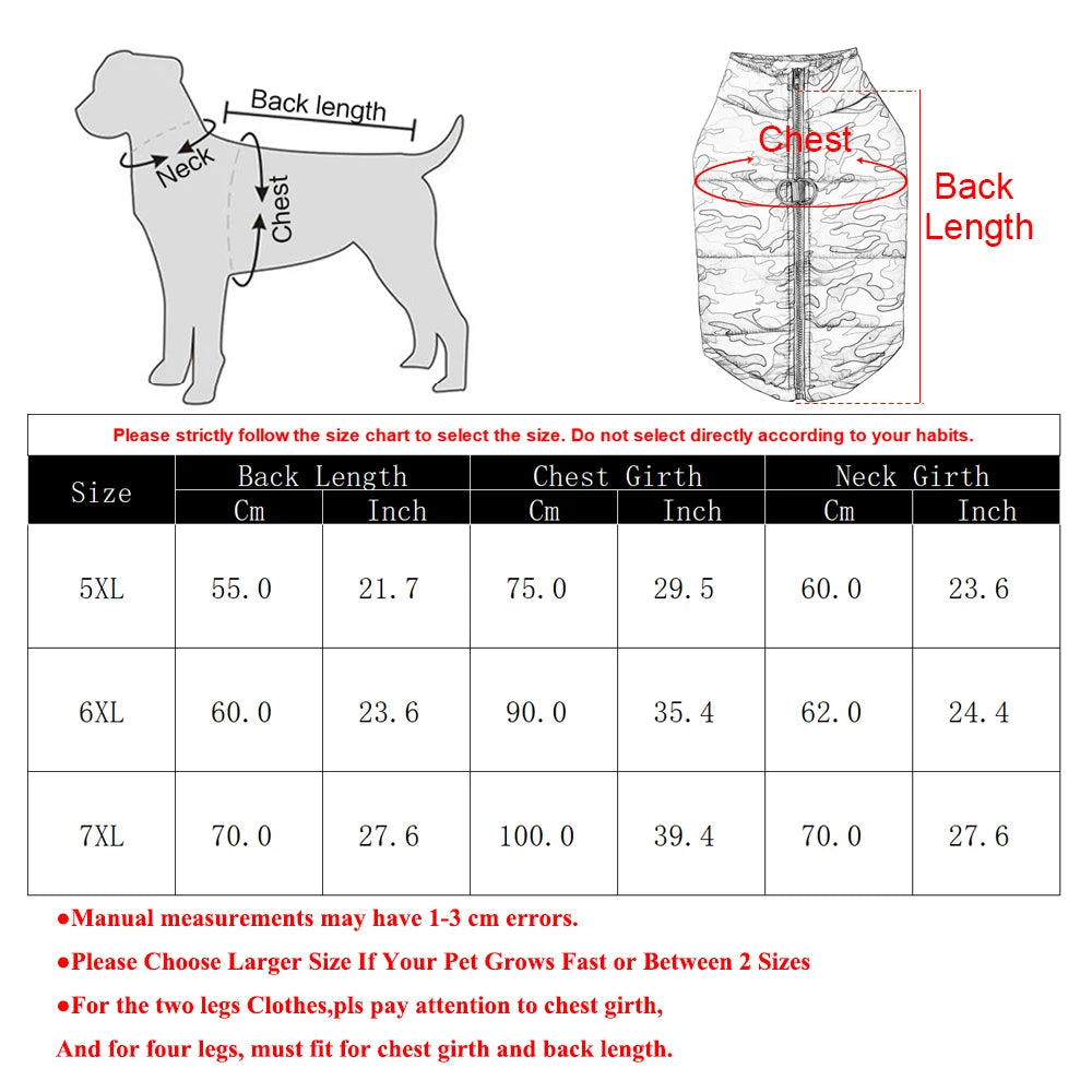 Waterproof Camouflage Winter Dog Coat