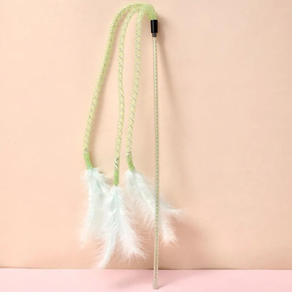 Interactive Feather Cat Teaser Stick