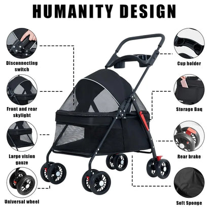Foldable Small Pet Stroller
