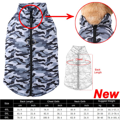 Waterproof Camouflage Winter Dog Coat