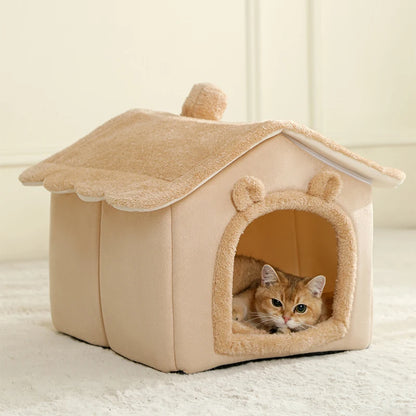 Foldable Washable Pet House Bed
