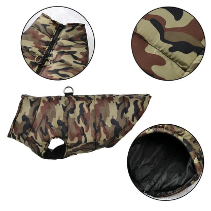 Waterproof Camouflage Winter Dog Coat
