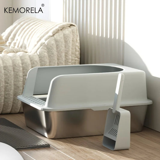 Stainless Steel Cat Litter Box Set
