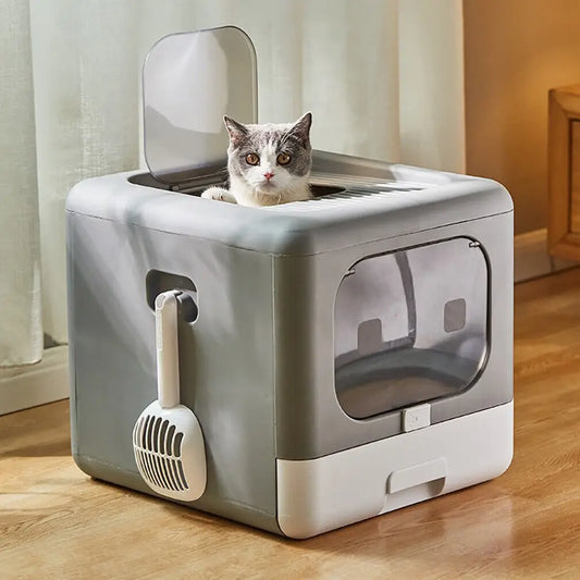 Foldable Enclosed Cat Litter Box
