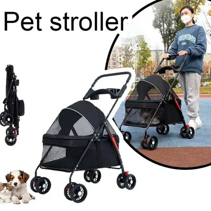 Foldable Small Pet Stroller